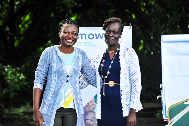 Left — Mentor, Lillian Omondi. Right — Mentee, Joanne Onyango